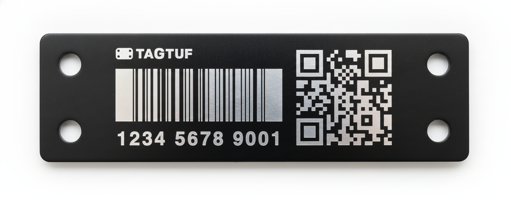 TAGTUF Matte Anodized Aluminum Asset Tag