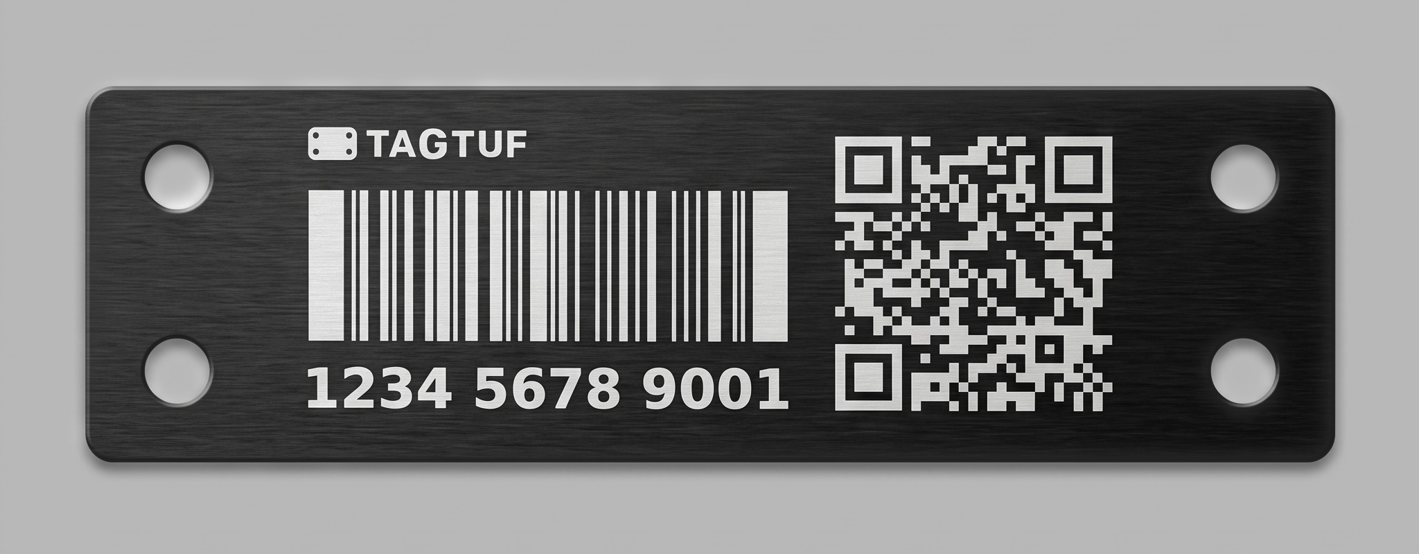 TAGTUF Matte Anodized Aluminum Asset Tag